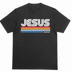 Jesus King Retro Men’s T-shirt Christian Religious